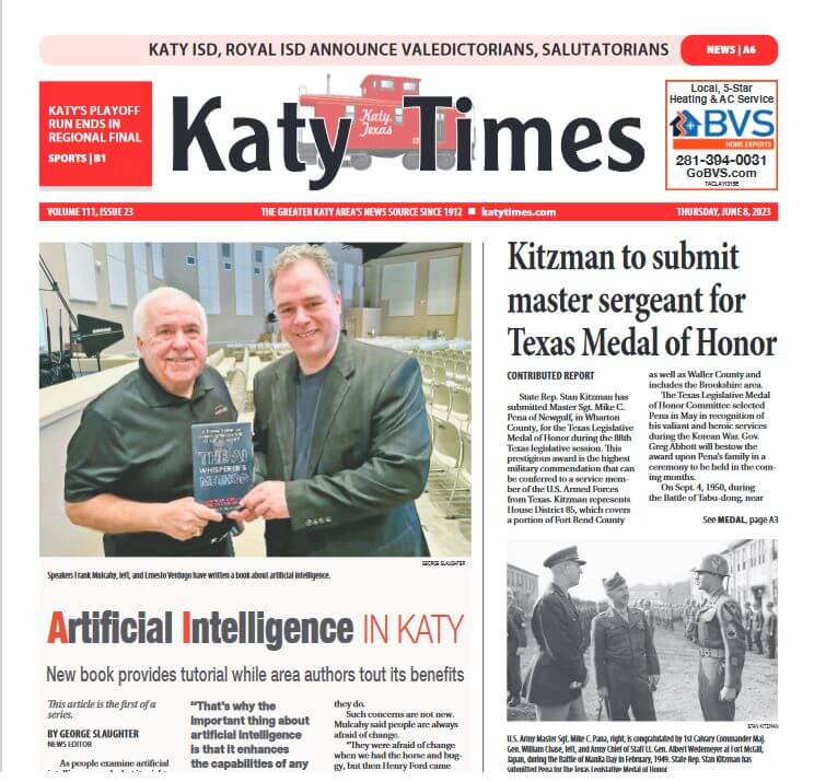 Ernesto Verdugo in katy times newspaper