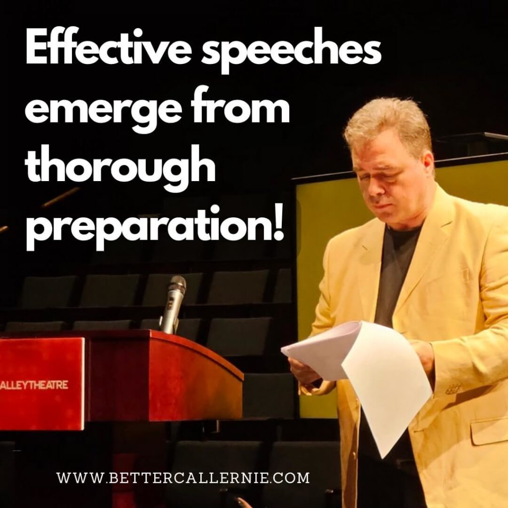 Ernesto Verdugo Quote: Effective speeches emerge from thorough preparation!