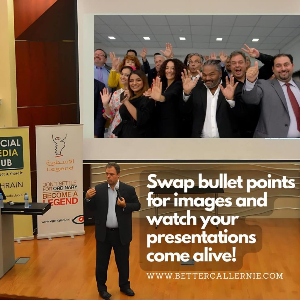 Ernesto Verdugo Quotes "Swap bullet points for images and watch your presentations come alive!"