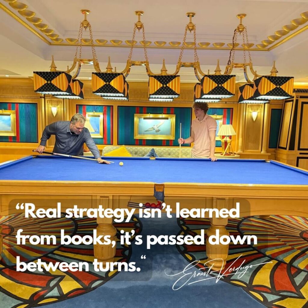 Ernesto Verdugo Quotes "Real strategy isn't learned from books, it's passed down between turns"