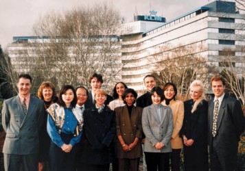Ernesto Verdugo and group in KLM Head office